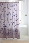 Urban Outfitters Wild Bows Tufted Shower Curtain In Cornflower Blue At