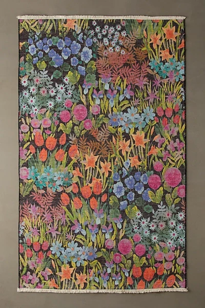 Urban Outfitters Wildflower Fields Printed Rug In Assorted At  In Multi