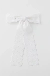 Urban Outfitters Willa Eyelet Hair Bow Barrette In White, Women's At