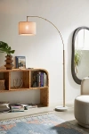 Urban Outfitters Winston Arched Floor Lamp In Silver