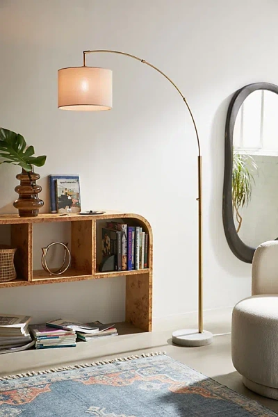 Urban Outfitters Winston Arched Floor Lamp In Silver