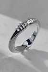 Urban Outfitters Wrapped & Knotted Metal Band Ring In Silver, Women's At  In Metallic