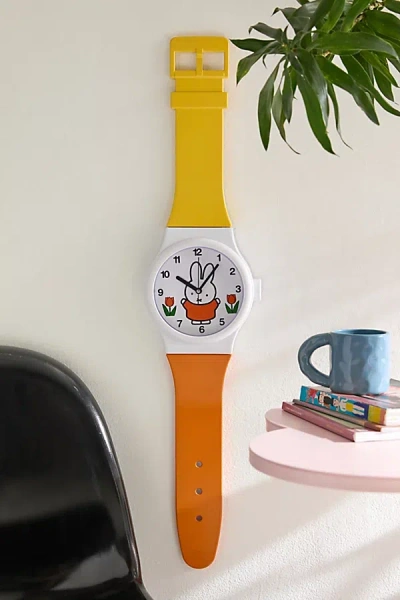 Urban Outfitters Wristwatch Wall Clock In Miffy At  In Multi