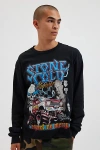 Urban Outfitters Wwe Stone Cold Cropped Long Sleeve Tee In Black, Men's At  In Black
