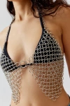 URBAN OUTFITTERS XENA CHAINMAIL HALTER TOP IN SILVER, WOMEN'S AT URBAN OUTFITTERS