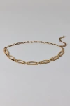 Urban Outfitters Y2k Metal Chain Belt In Gold, Women's At