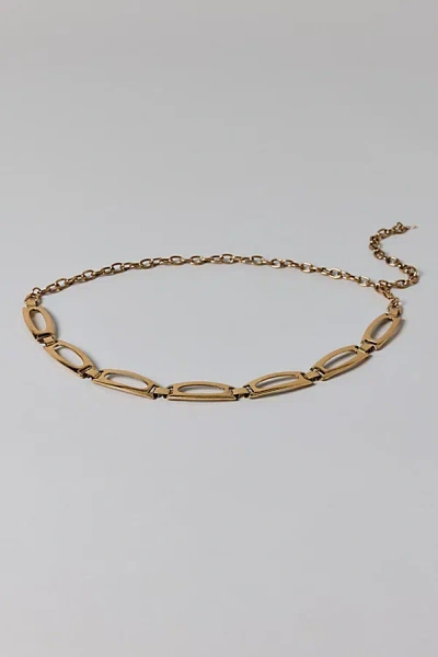 Urban Outfitters Y2k Metal Chain Belt In Gold, Women's At
