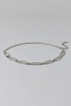 Urban Outfitters Y2k Metal Chain Belt In Silver, Women's At  In Metallic