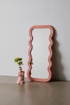 URBAN OUTFITTERS ZAKARIA WAVY WALL MIRROR IN PINK AT URBAN OUTFITTERS