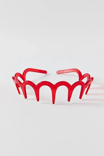 Urban Outfitters Zig Zag Headband In Red, Women's At