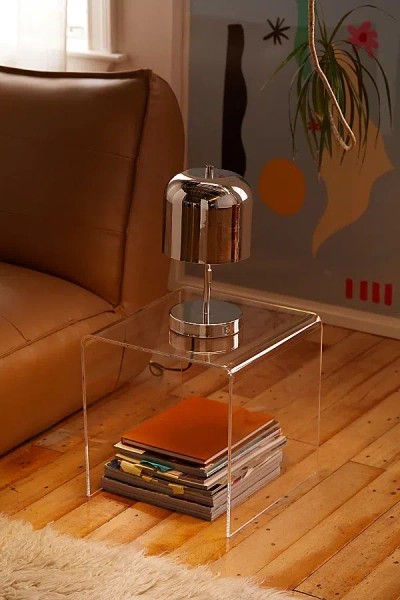 Urban Outfitters Zion Acrylic Side Table In Clear At