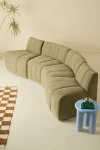 Urban Outfitters Zoey Wide Front Modular Sofa In Olive At  In Green