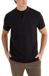 Urban Performance Pima Cotton Tech Piquet High Neck Polo In Black