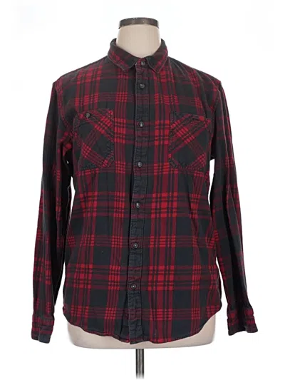 Pre-owned Urban Pipeline Long Sleeve Button Down Shirt In Red