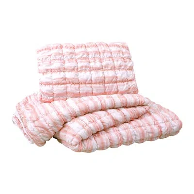Urban Playground Dreamy Clouds Puffy Marshmallow Microfiber Twin/twin Xl 2-pc Quilt Set In Pink