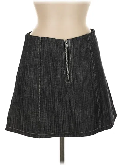 Pre-owned Urban Renewal Denim Skirt In Gray