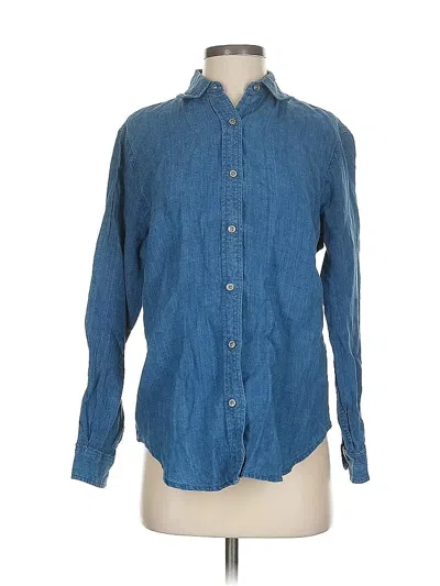 Pre-owned Urban Renewal Long Sleeve Button Down Shirt In Blue