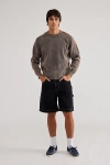 Urban Renewal Remade Acid Wash Crew Neck Sweater In Grey, Men's At Urban Outfitters