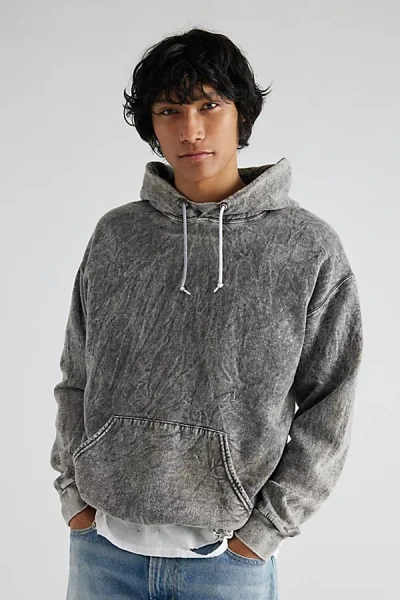 Urban Renewal Remade Acid Wash Hoodie Sweatshirt In Grey, Men's At Urban Outfitters In Gray