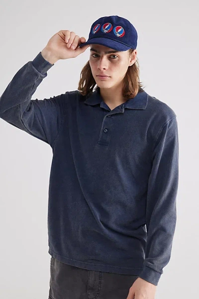 Urban Renewal Remade Acid Wash Long Sleeve Tee In Cool Tones, Men's At Urban Outfitters In Blue