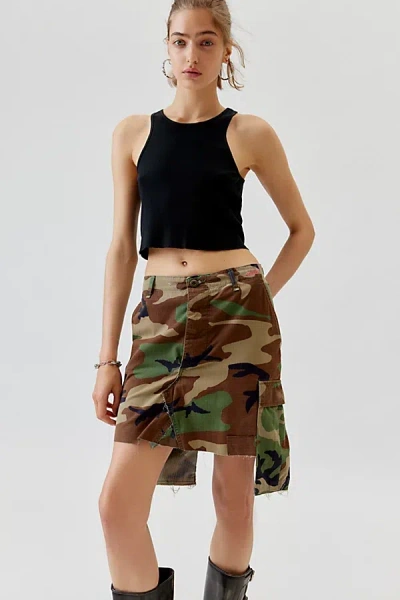 Urban Renewal Remade Camo Pocket Skirt In Grey, Women's At Urban Outfitters In Multi