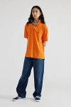 Urban Renewal Remade Double Collared Shirt In Warm Tones, Men's At Urban Outfitters In Warm Tones