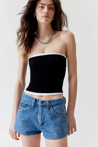 Urban Renewal Remade Lee Low-rise Short In Vintage Denim Medium, Women's At Urban Outfitters