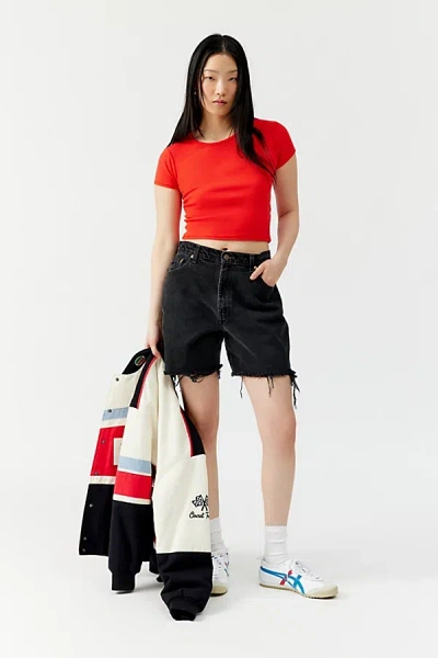 Urban Renewal Remade Levi's Longline Short In Black, Women's At Urban Outfitters