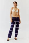 Urban Renewal Remade Levi's Overdyed Bleach Stripe Jean In Purple, Women's At Urban Outfitters In Purple