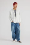 URBAN RENEWAL REMADE OVERDYED CROPPED CHAMBRAY BUTTON-DOWN SHIRT IN WHITE, MEN'S AT URBAN OUTFITTERS