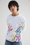 URBAN RENEWAL REMADE PAINTED CREW NECK SWEATSHIRT IN WHITE, MEN'S AT URBAN OUTFITTERS