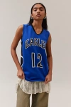 Urban Renewal Remade Sports Jersey Lace Mini Dress In Assorted, Women's At Urban Outfitters In Assorted