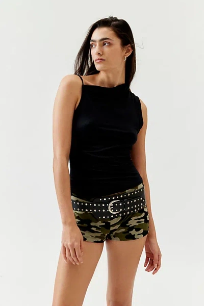 Urban Renewal Remnants Camo Mesh Micro Short In Green, Women's At Urban Outfitters