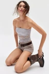 Urban Renewal Remnants Lace Tube Top In Grey, Women's At Urban Outfitters