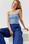 Urban Renewal Remnants Lace Bandeau Tube Top In Light Blue, Women's At Urban Outfitters