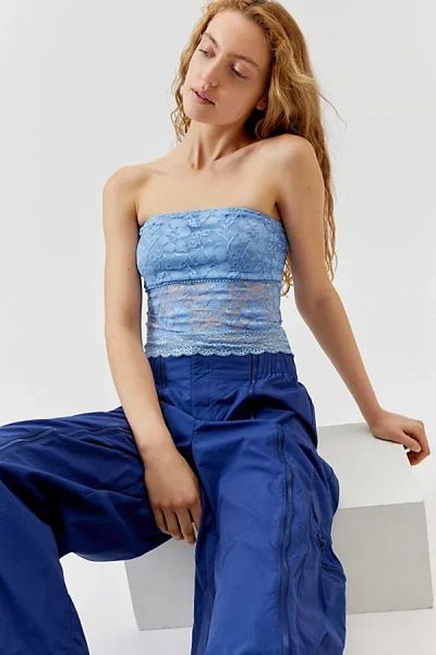 Urban Renewal Remnants Lace Tube Top In Light Blue, Women's At Urban Outfitters