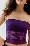 Urban Renewal Remnants Lace Tube Top In Purple, Women's At Urban Outfitters