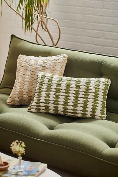 Urban Renewal Remnants Open Weave Throw Pillow In Creamy Purple At Urban Outfitters In Green