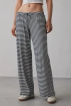 Urban Renewal Remnants Stripe Knit Pull On Pant In Navy, Women's At Urban Outfitters