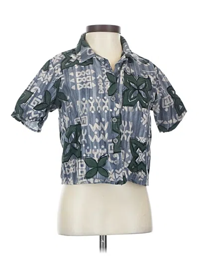 Pre-owned Urban Renewal Short Sleeve Blouse In Blue