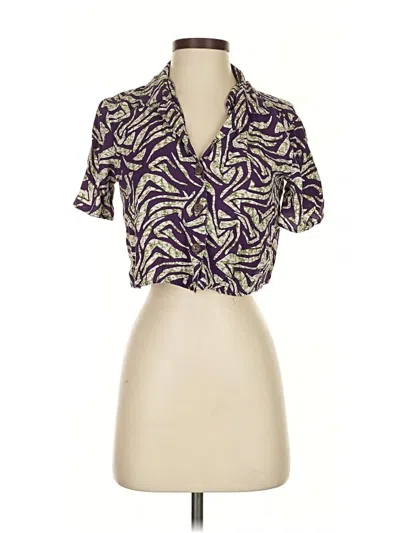 Pre-owned Urban Renewal Short Sleeve Blouse In Purple
