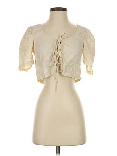 Pre-owned Urban Renewal Short Sleeve Blouse In White