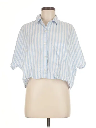 Pre-owned Urban Renewal Short Sleeve Button Down Shirt In Blue