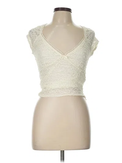 Pre-owned Urban Renewal Short Sleeve Top Ivory Sweetheart Neckline Tops