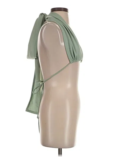 Pre-owned Urban Renewal Tank Top Green One Shoulder Neckline Tops