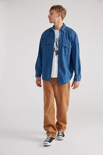 Urban Renewal Vintage Chambray Snap-button Shirt In Chambray, Men's At Urban Outfitters