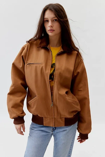 Urban Renewal Vintage Duck Canvas Jacket In Brown, Women's At Urban Outfitters
