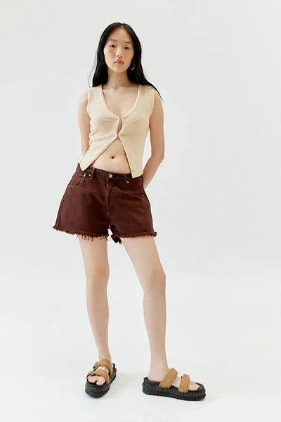 Urban Renewal Vintage Levi's Low Rise Slouchy Short In Brown, Women's At Urban Outfitters