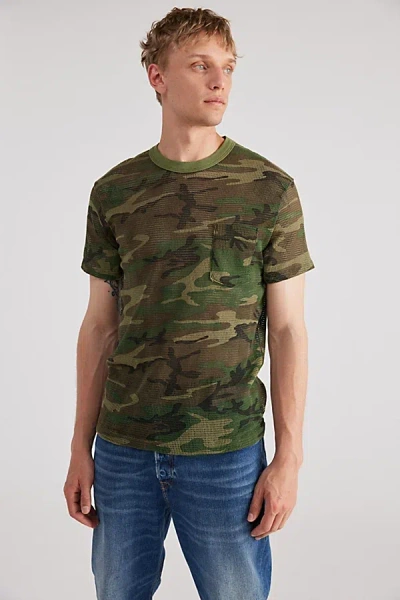 Urban Renewal Vintage Mesh Camo Tee In Green, Men's At Urban Outfitters