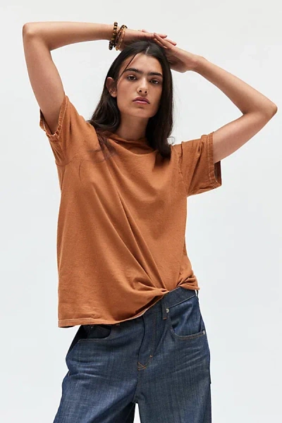 Urban Renewal Vintage Solid Tee In Rust, Women's At Urban Outfitters